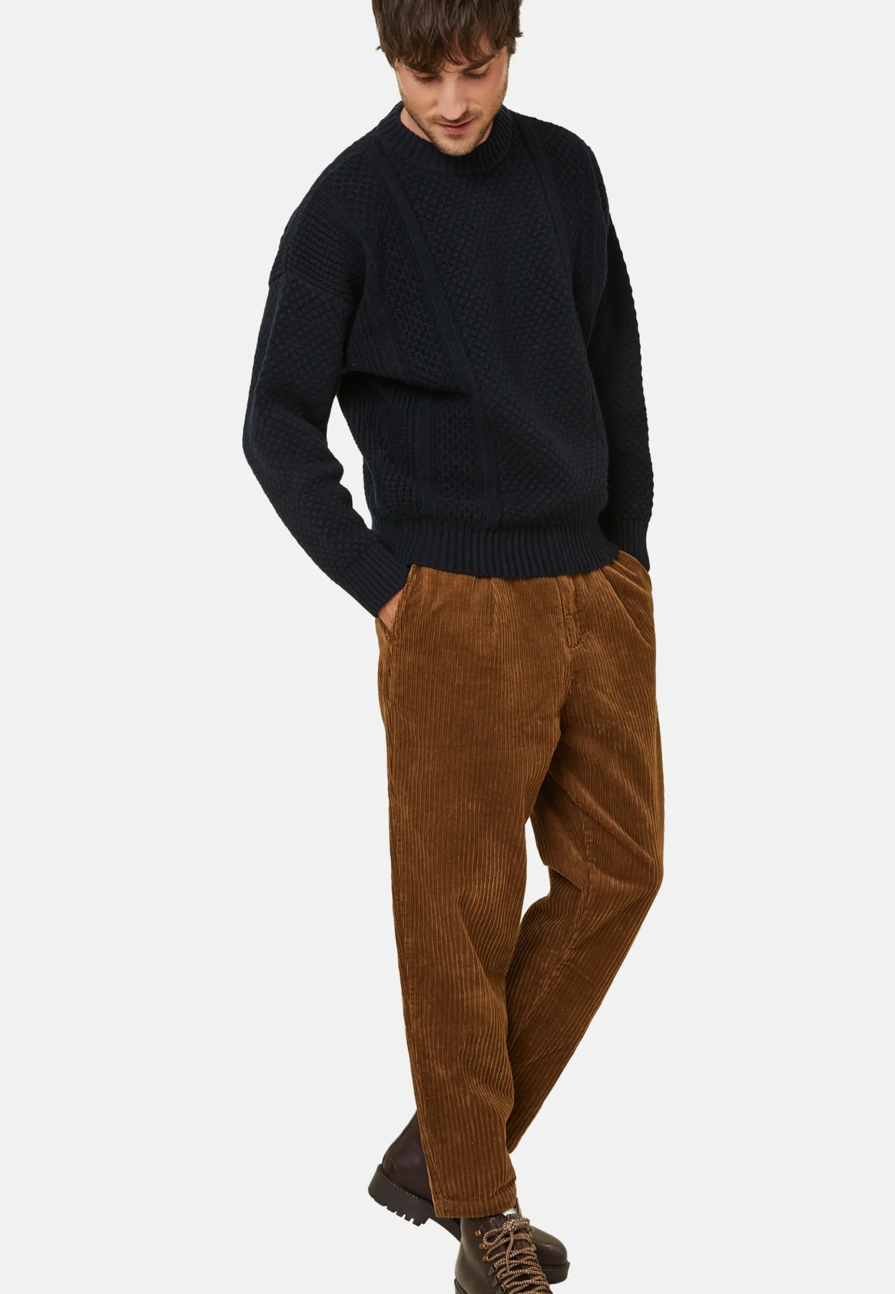 Maison Montagut Pull Maille Gaufree En Laine Et Cachemire - Fall>Homme Pulls