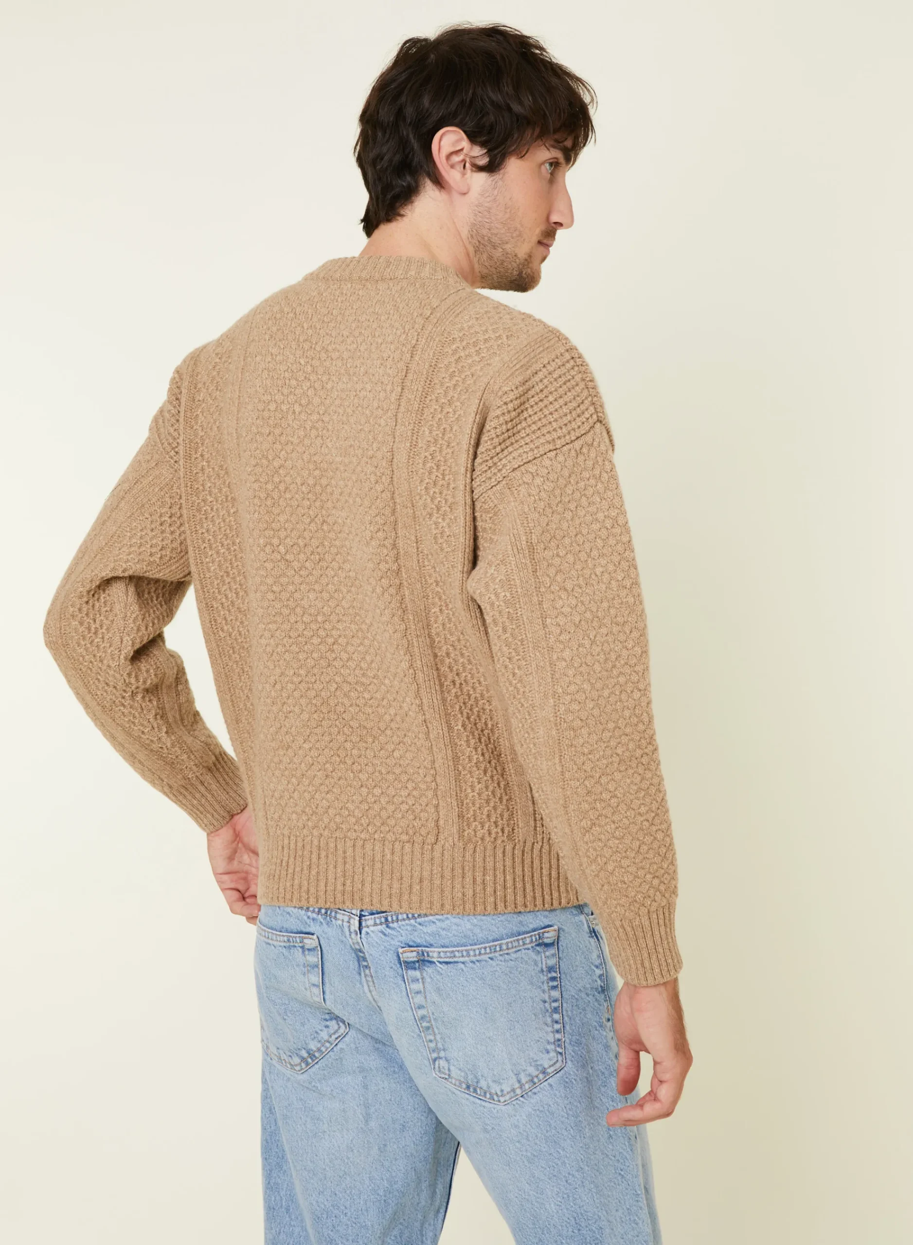 Maison Montagut Pull Maille Gaufree En Laine Et Cachemire - Fall>Homme Pulls