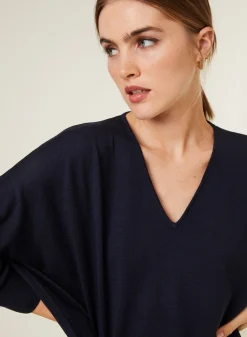 Maison Montagut Pull Manches Chauve-Souris En Laine Merinos - Boxe><noscript><img width=