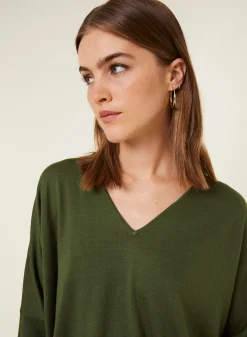 Maison Montagut Pull Manches Chauve-Souris En Laine Merinos - Boxe><noscript><img width=