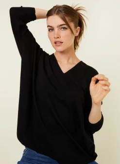 Maison Montagut Pull Manches Chauve-Souris En Laine Merinos - Boxe><noscript><img width=