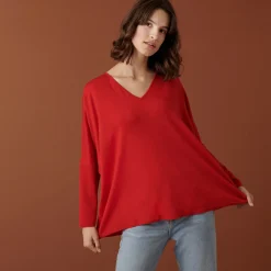 Maison Montagut Pull Manches Chauve-Souris En Laine Merinos - Boxe><noscript><img width=