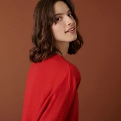 Maison Montagut Pull Manches Chauve-Souris En Laine Merinos - Boxe><noscript><img width=