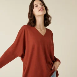 Maison Montagut Pull Manches Chauve-Souris En Laine Merinos - Boxe><noscript><img width=