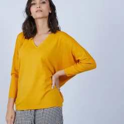 Maison Montagut Pull Manches Chauve-Souris En Laine Merinos - Boxe><noscript><img width=