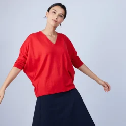 Maison Montagut Pull Manches Chauve-Souris En Laine Merinos - Boxe><noscript><img width=