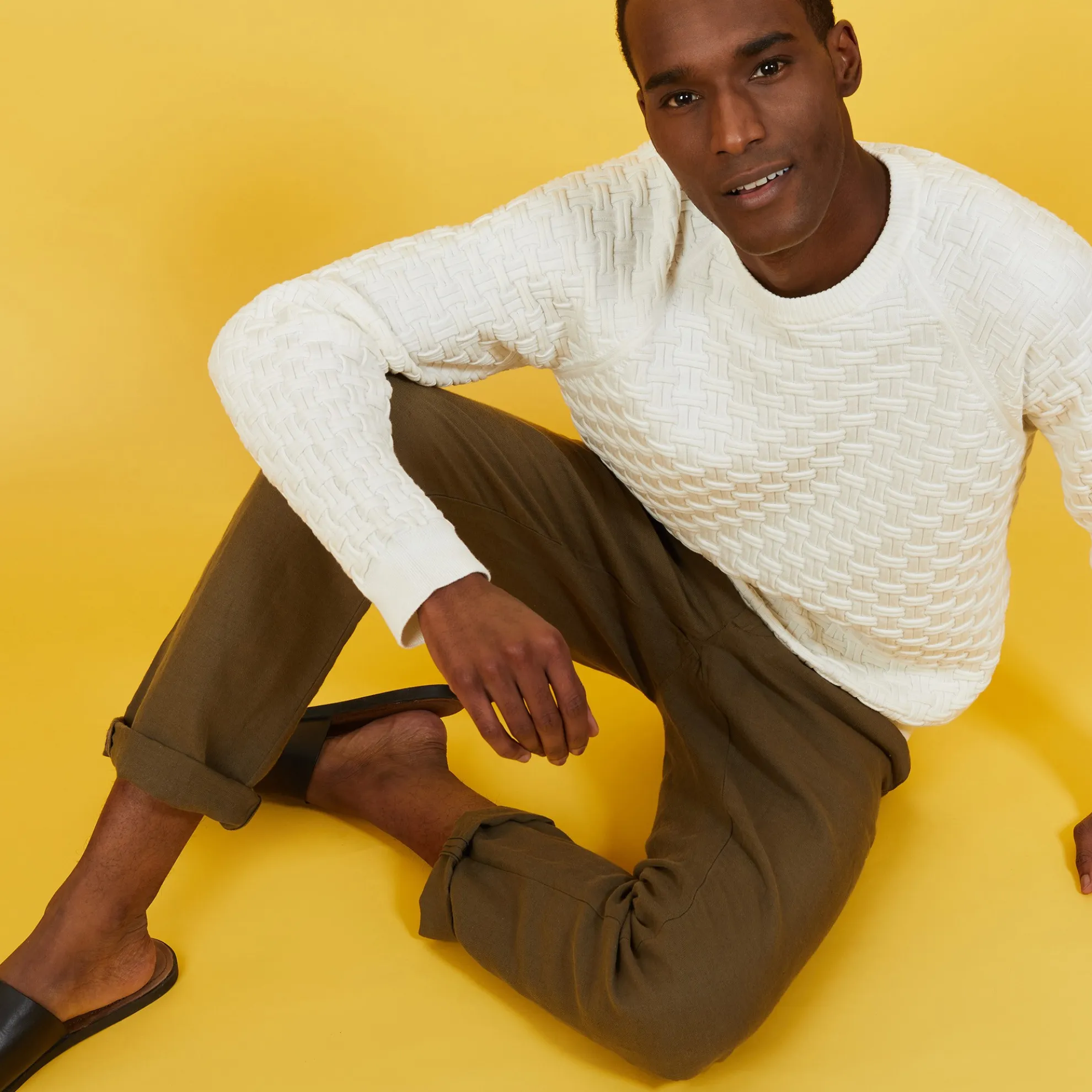 Maison Montagut Pull Manches Raglan En Coton Bio - Pepino>Homme Pulls