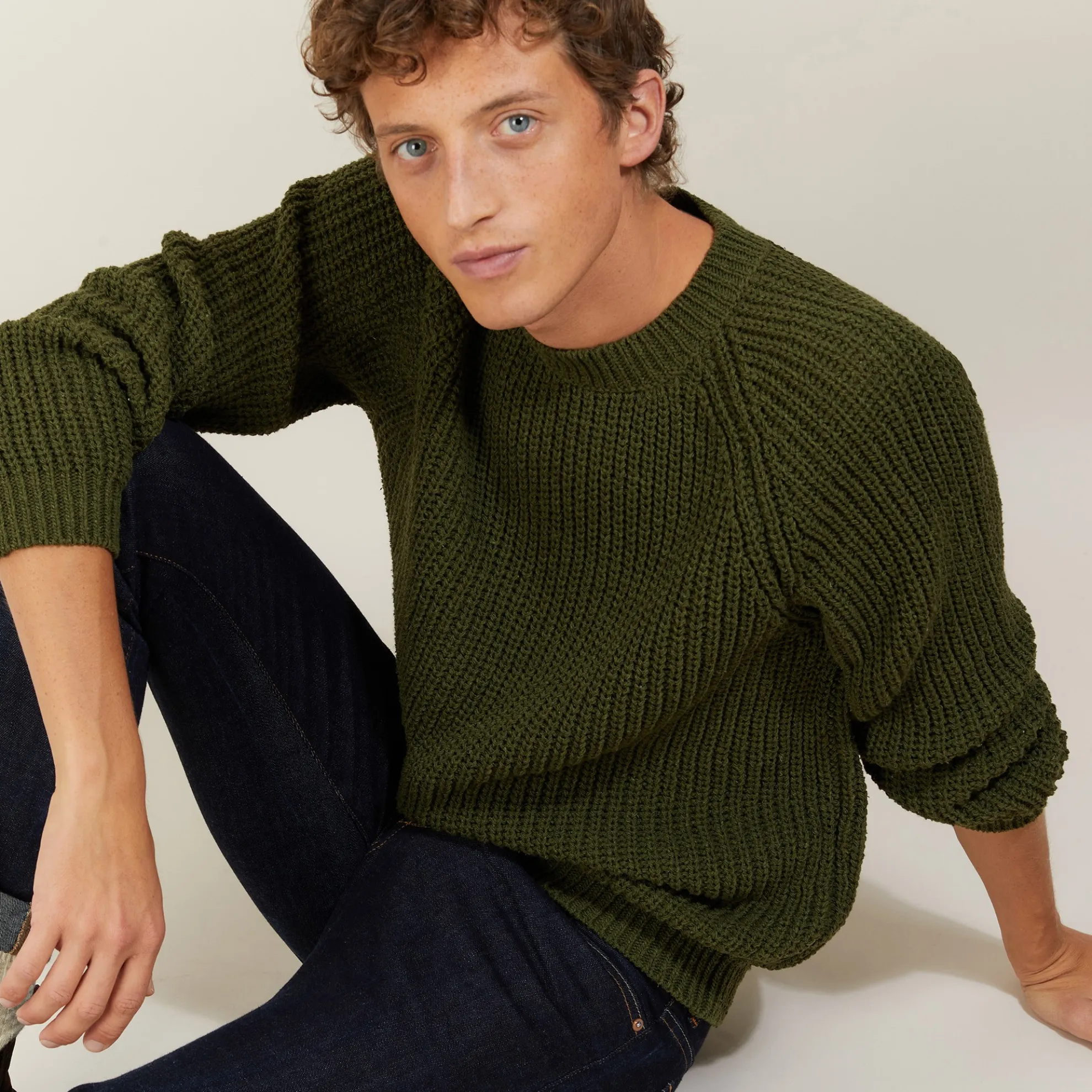 Maison Montagut Pull Manches Raglan En Soie Laine - Bolide>Homme Pulls