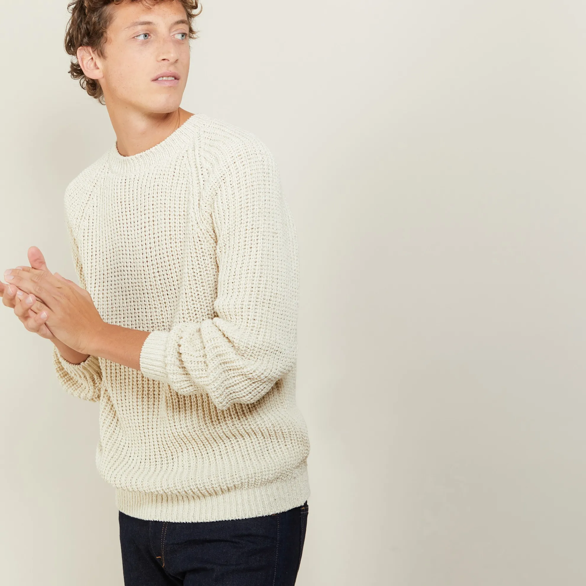 Maison Montagut Pull Manches Raglan En Soie Laine - Bolide>Homme Pulls