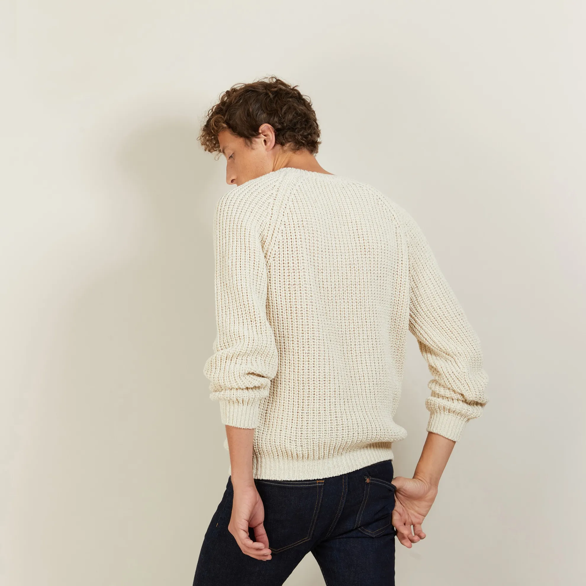 Maison Montagut Pull Manches Raglan En Soie Laine - Bolide>Homme Pulls