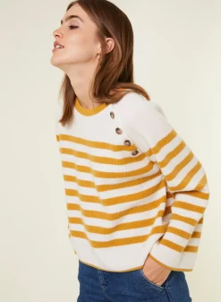 Maison Montagut Pull Mariniere En Cachemire A Manches Ample - Gaelle>Femme Pulls