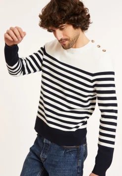 Maison Montagut Pull Mariniere En Coton - Dory><noscript><img width=