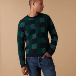 Maison Montagut Pull Motif Damier En Cachemire - Amadeo><noscript><img width=