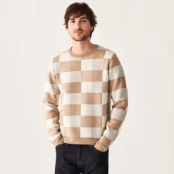 Maison Montagut Pull Motif Damier En Cachemire - Amadeo><noscript><img width=
