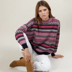 Maison Montagut Pull Motifs Azteques En Laine - Fidji><noscript><img width=