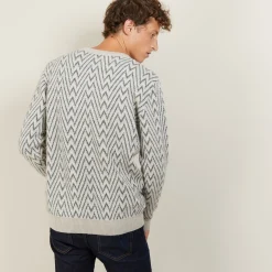 Maison Montagut Pull Motifs Chevrons En Laine Et Alpaga - Luka><noscript><img width=