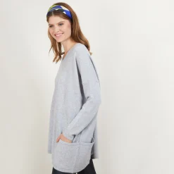Maison Montagut Pull Oversize Col V En Cachemire Boutonne Dos - Binta><noscript><img width=