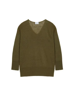 Maison Montagut Pull Oversize Col V En Lin - Tiphaine><noscript><img width=