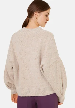 Maison Montagut Pull Ras De Cou Chine En Laine Melangee - Laetitia><noscript><img width=