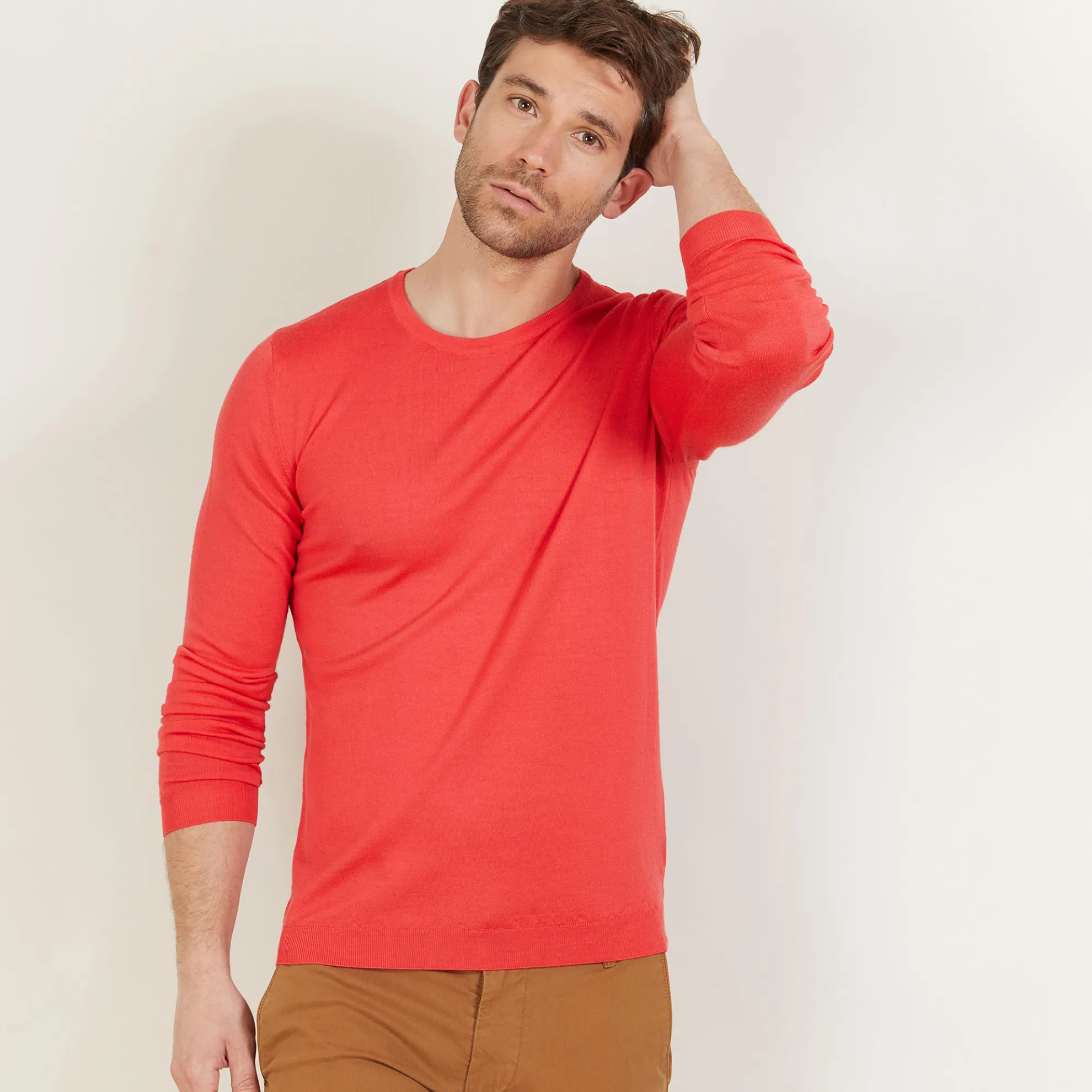 Maison Montagut Pull Ras Du Cou En Laine Merinos - Bertille>Homme Pulls