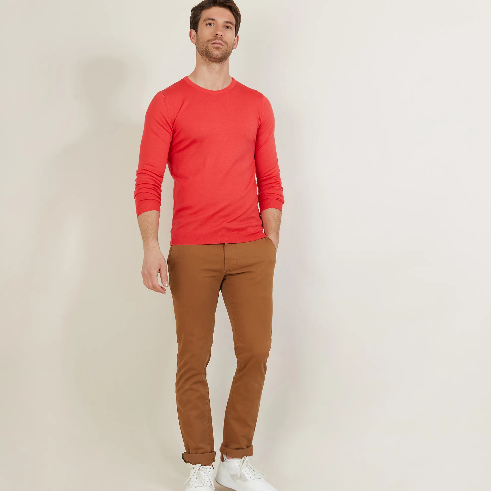 Maison Montagut Pull Ras Du Cou En Laine Merinos - Bertille>Homme Pulls