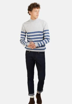 Maison Montagut Pull Raye Col Montant En Laine - Lazar><noscript><img width=