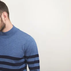 Maison Montagut Pull Raye Col Montant En Laine - Lazar><noscript><img width=