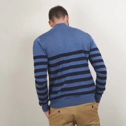 Maison Montagut Pull Raye Col Montant En Laine - Lazar><noscript><img width=