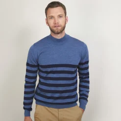 Maison Montagut Pull Raye Col Montant En Laine - Lazar><noscript><img width=