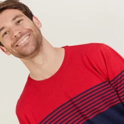 Maison Montagut Pull Raye En Cachemire Et Lin - Dalton>Homme Pulls