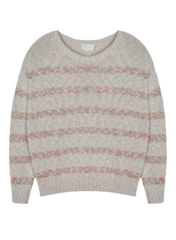 Maison Montagut Pull Raye En Coton Et Lin - Thildie><noscript><img width=