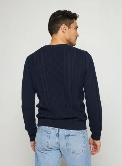 Maison Montagut Pull Torsade En Coton Bio - Ridwane><noscript><img width=