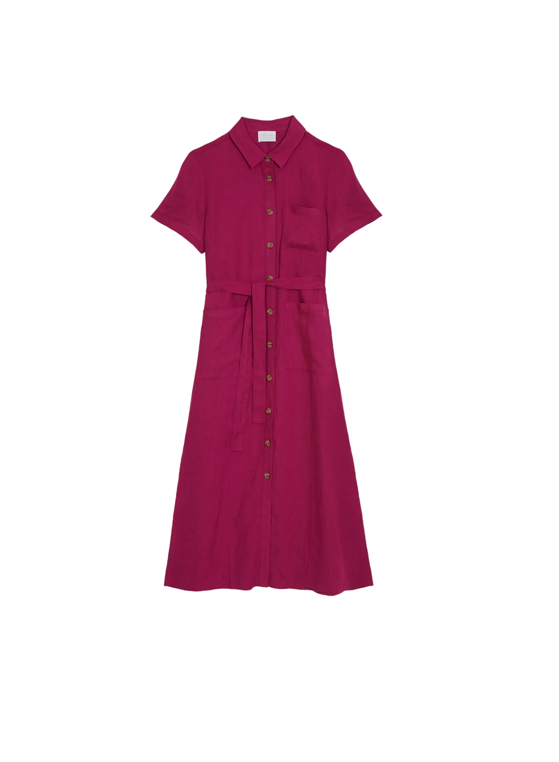 Maison Montagut Robe Chemise Manches Courtes En Lin - Tori>Femme Robes