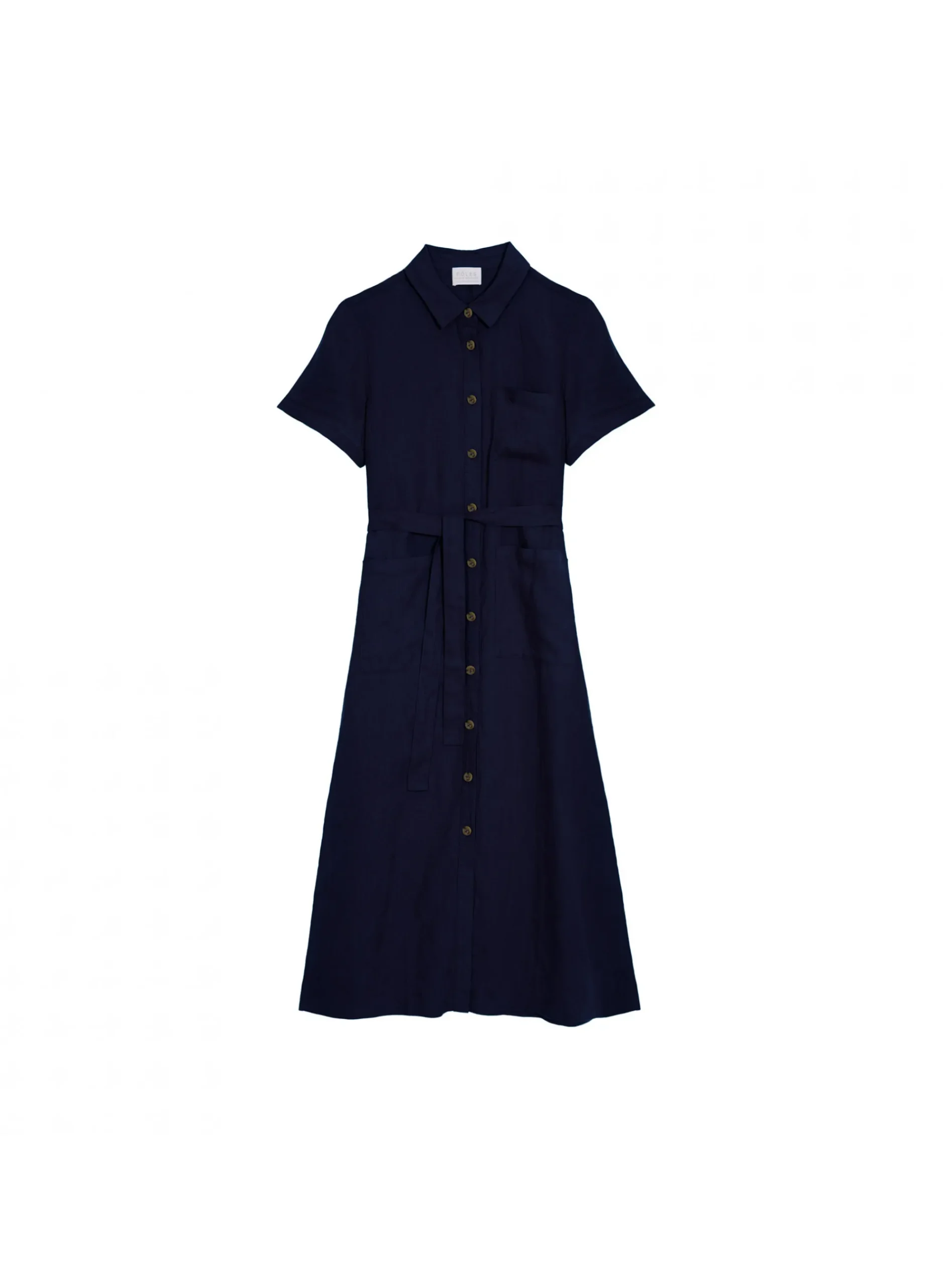 Maison Montagut Robe Chemise Manches Courtes En Lin - Tori>Femme Robes