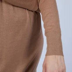 Maison Montagut Robe Col Rond En Laine Merinos - Blanche><noscript><img width=