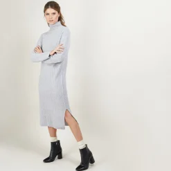 Maison Montagut Robe En Cachemire 4 Fils A Mailles Torsadees - Gisele><noscript><img width=