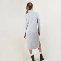 Maison Montagut Robe En Cachemire 4 Fils A Mailles Torsadees - Gisele><noscript><img width=