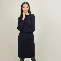 Maison Montagut Robe En Laine Boutons Epaule - Frankie><noscript><img width=