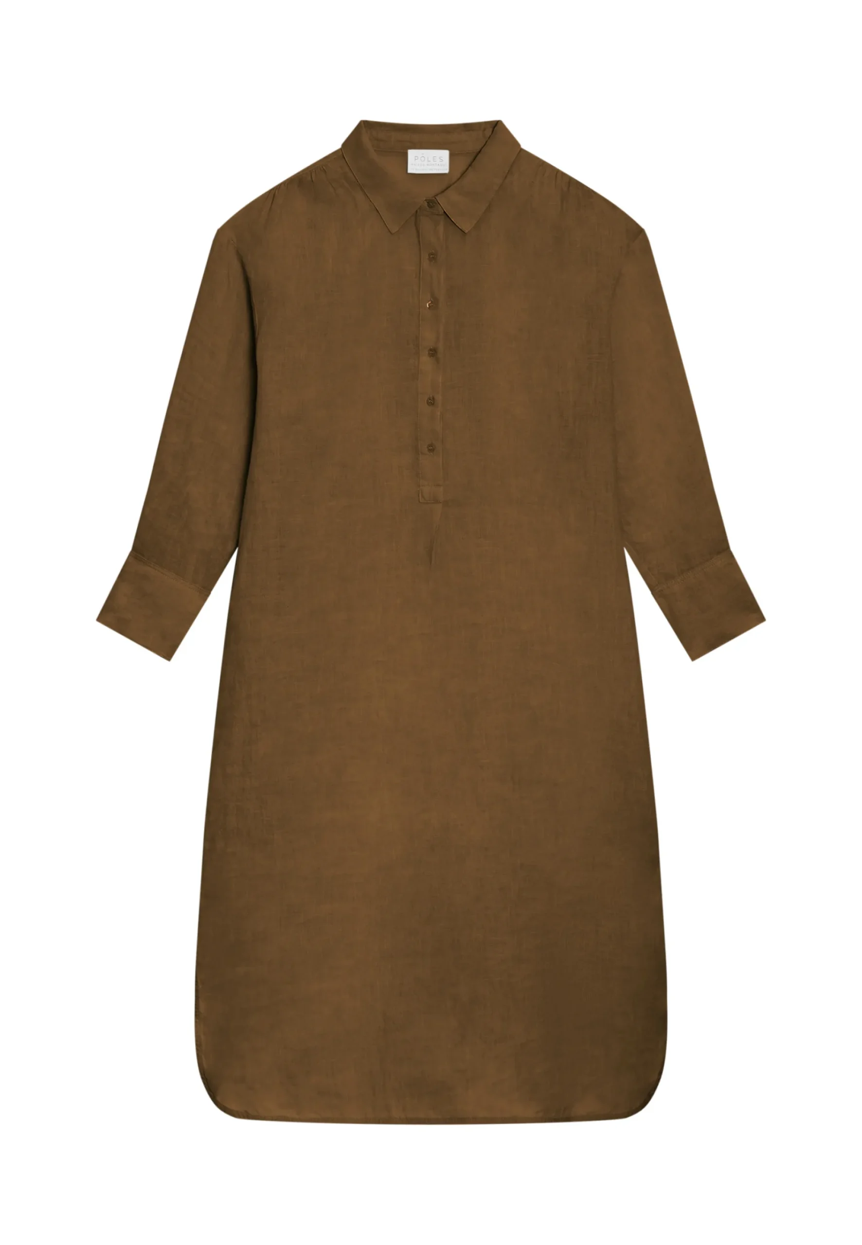 Maison Montagut Robe Longue Col Polo En Lin - Valerie>Femme Robes