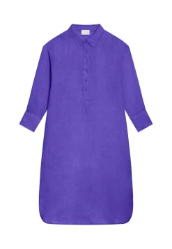 Maison Montagut Robe Longue Col Polo En Lin - Valerie><noscript><img width=