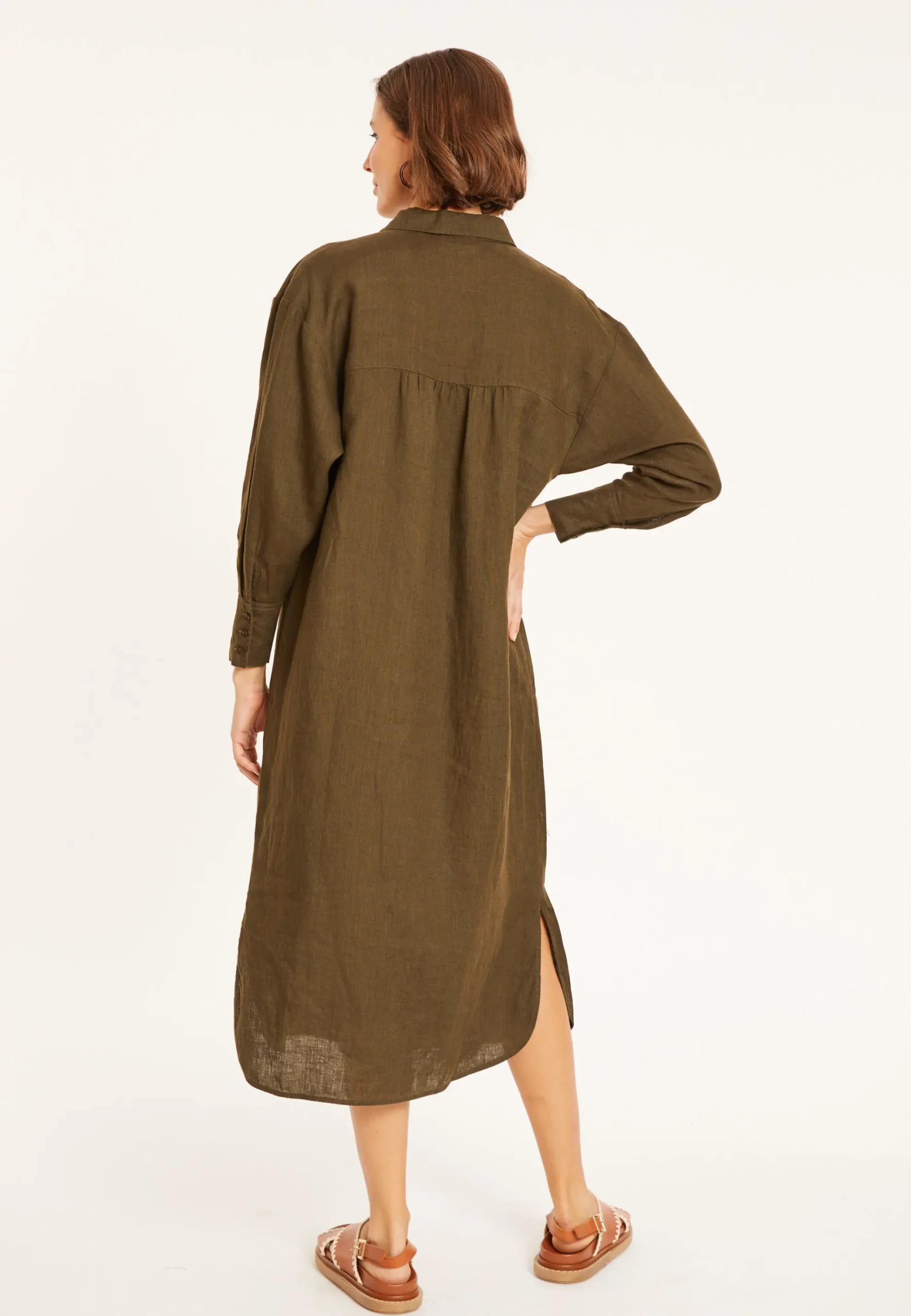 Maison Montagut Robe Longue Col Polo En Lin - Valerie>Femme Robes
