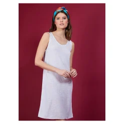 Maison Montagut Robe Longue En Lin Flamme - Bardot><noscript><img width=