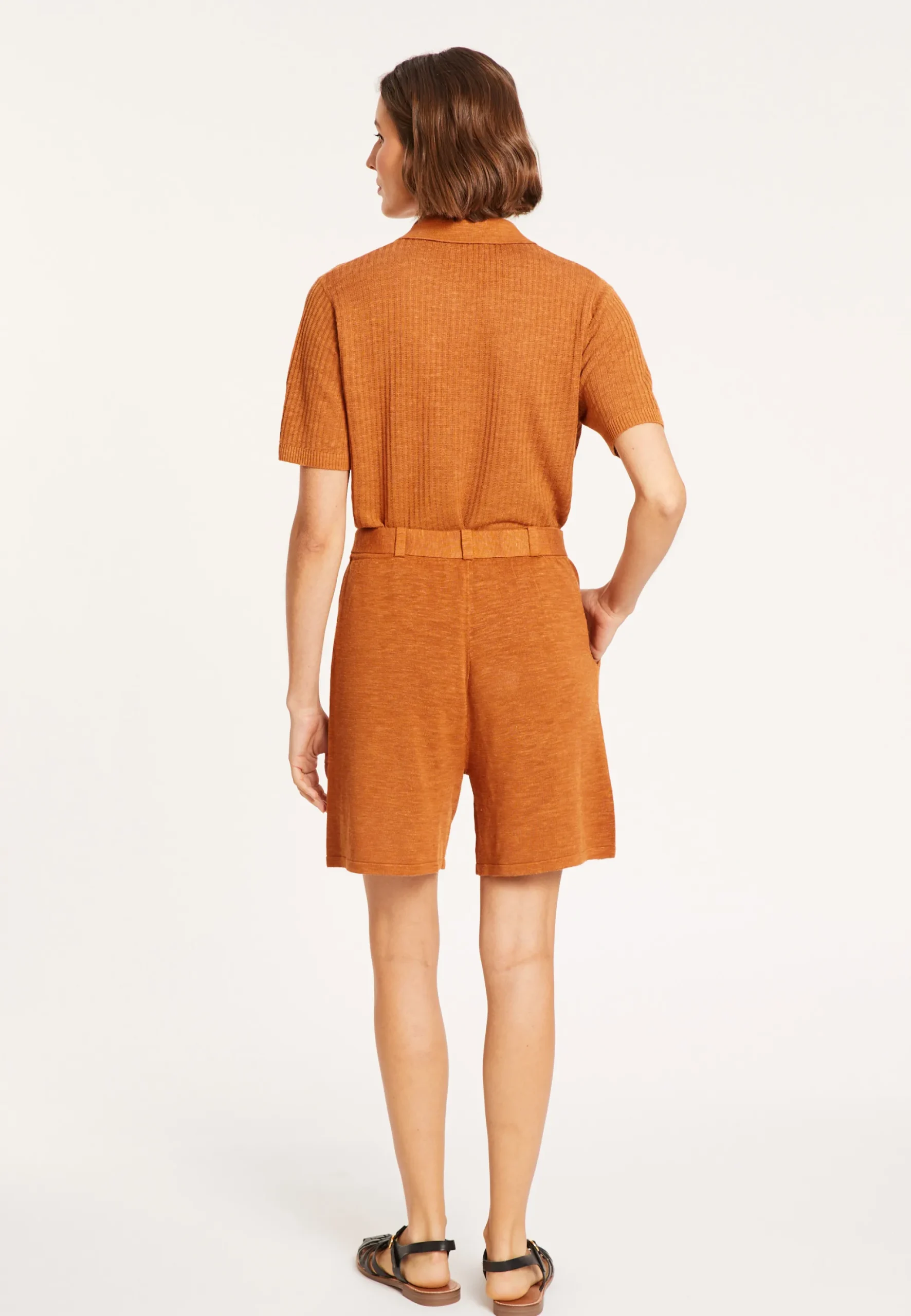 Maison Montagut Short Fluide En Lin Flamme - Maceo>Femme Pantalons