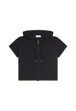 Maison Montagut Sweat Zippe Manches Courtes En Coton Brosse - Mackenzie><noscript><img width=