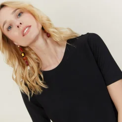 Maison Montagut Top Femme En Laine Et Soie - Alex><noscript><img width=