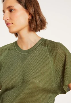 Maison Montagut T-Shirt A Cotes En Fil Lumiere - Malory><noscript><img width=