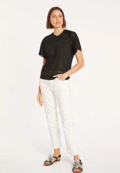 Maison Montagut T-Shirt A Cotes En Fil Lumiere - Malory><noscript><img width=