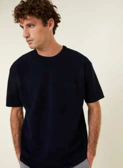 Maison Montagut T-Shirt Ample Avec Poche En Laine Merinos - Florentin><noscript><img width=