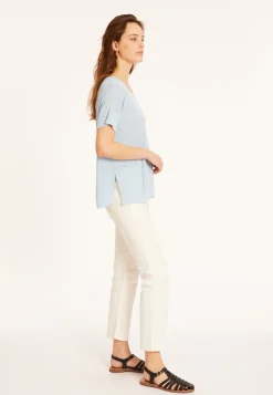 Maison Montagut T-Shirt Ample Col Rond En Lin Flamme - Pavot><noscript><img width=