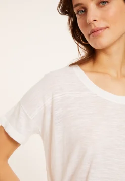 Maison Montagut T-Shirt Ample Col Rond En Lin Flamme - Pavot><noscript><img width=